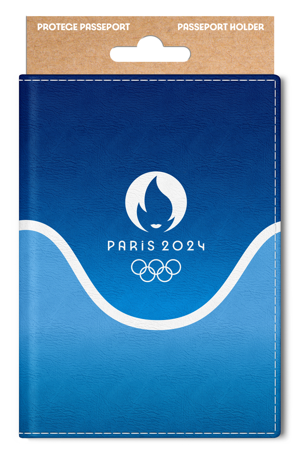 Protège Passeport Paris 2024 Bleu